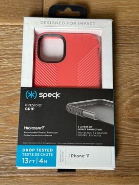 New Speck Presidio Grip Case for iPhone 11 - Coral pink orange